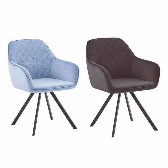 Silla de comedor de terciopelo de alta calidad, suministro de fábrica