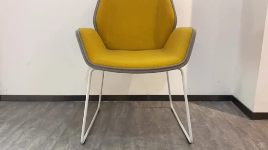 Silla moderna de alta calidad del ocio del sillón de la tela de las piernas de madera sólida de los muebles de oficinas