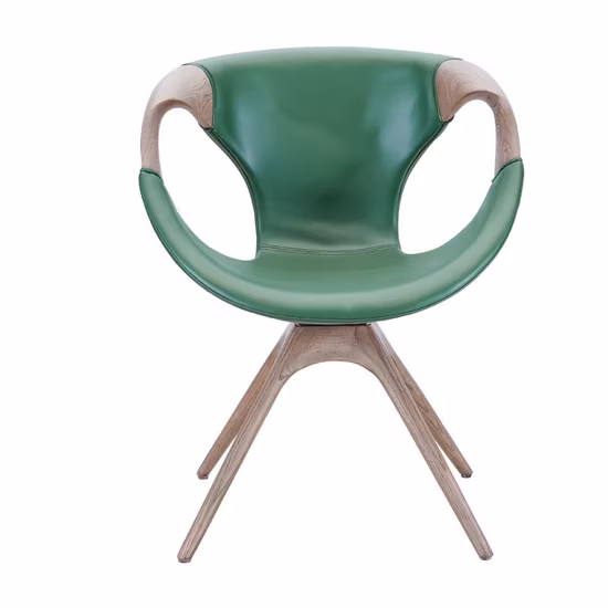 Silla moderna de alta calidad del ocio del sillón de la tela de las piernas de madera sólida de los muebles de oficinas