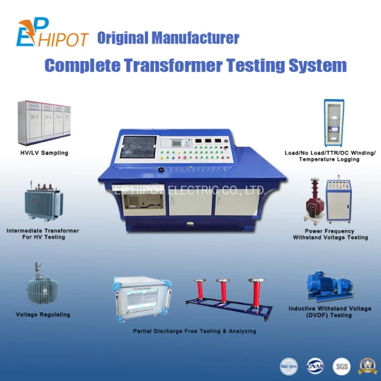 Estándar IEC China Banco de pruebas de transformador automático Sistema de prueba de transformador Pérdida de carga Probador de alto voltaje de corriente sin carga