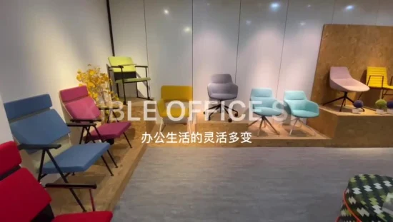 Muebles de oficina Apoyabrazos Silla de tela para conferencias de visitantes con patas fijas